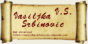 Vasiljka Srbinović vizit kartica